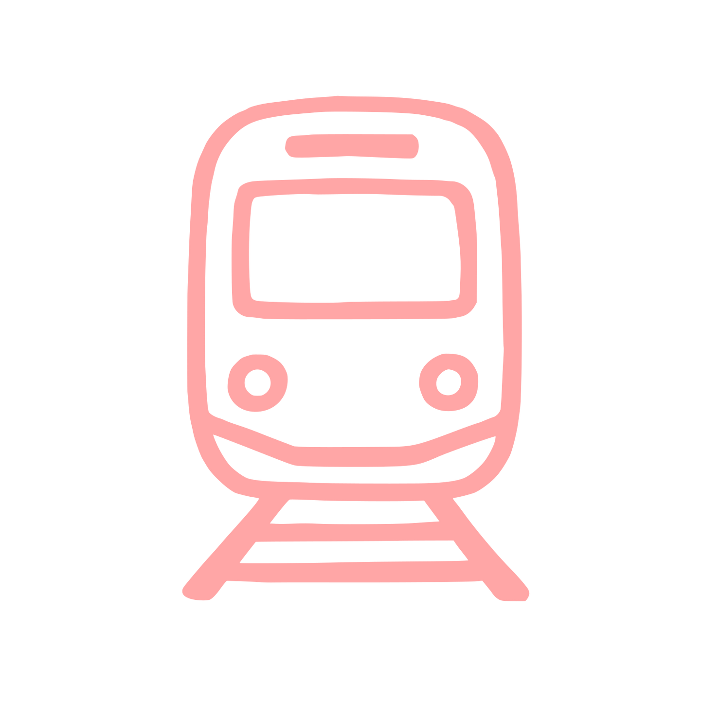 Subway Train Front Logo #ffa6a6