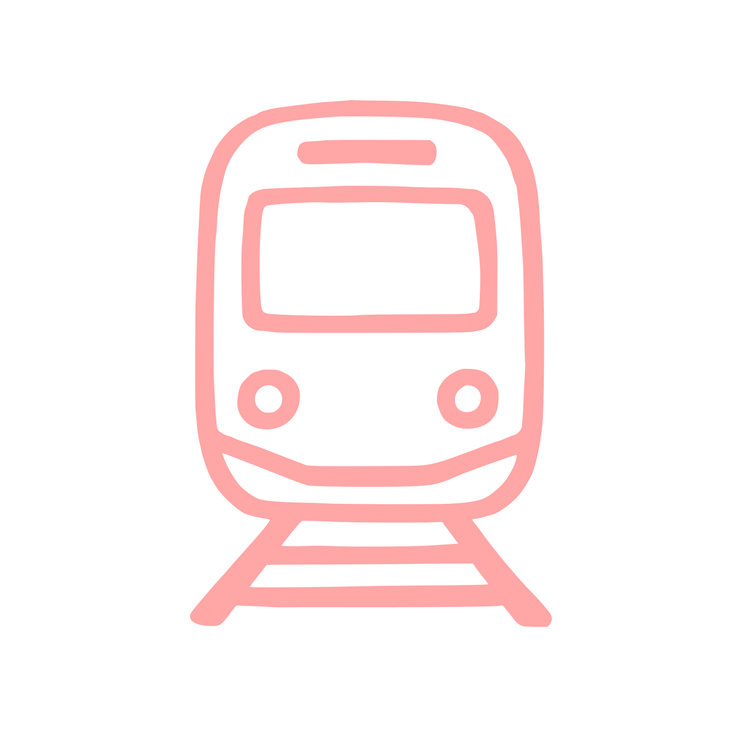 Subway Train Front Logo #ffa6a6