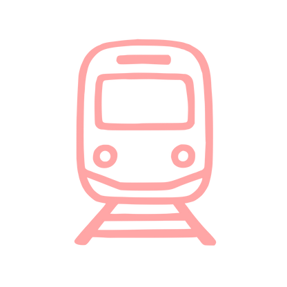 Subway Train Front Logo #ffa6a6