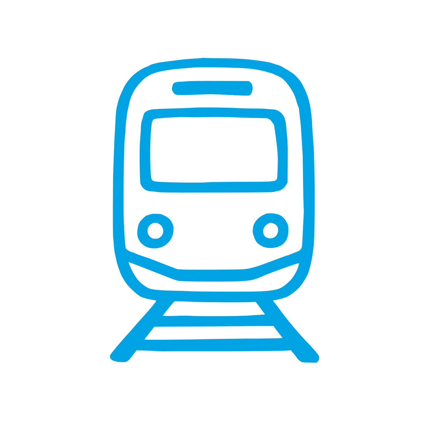 Subway Train Front Logo #00a3e4