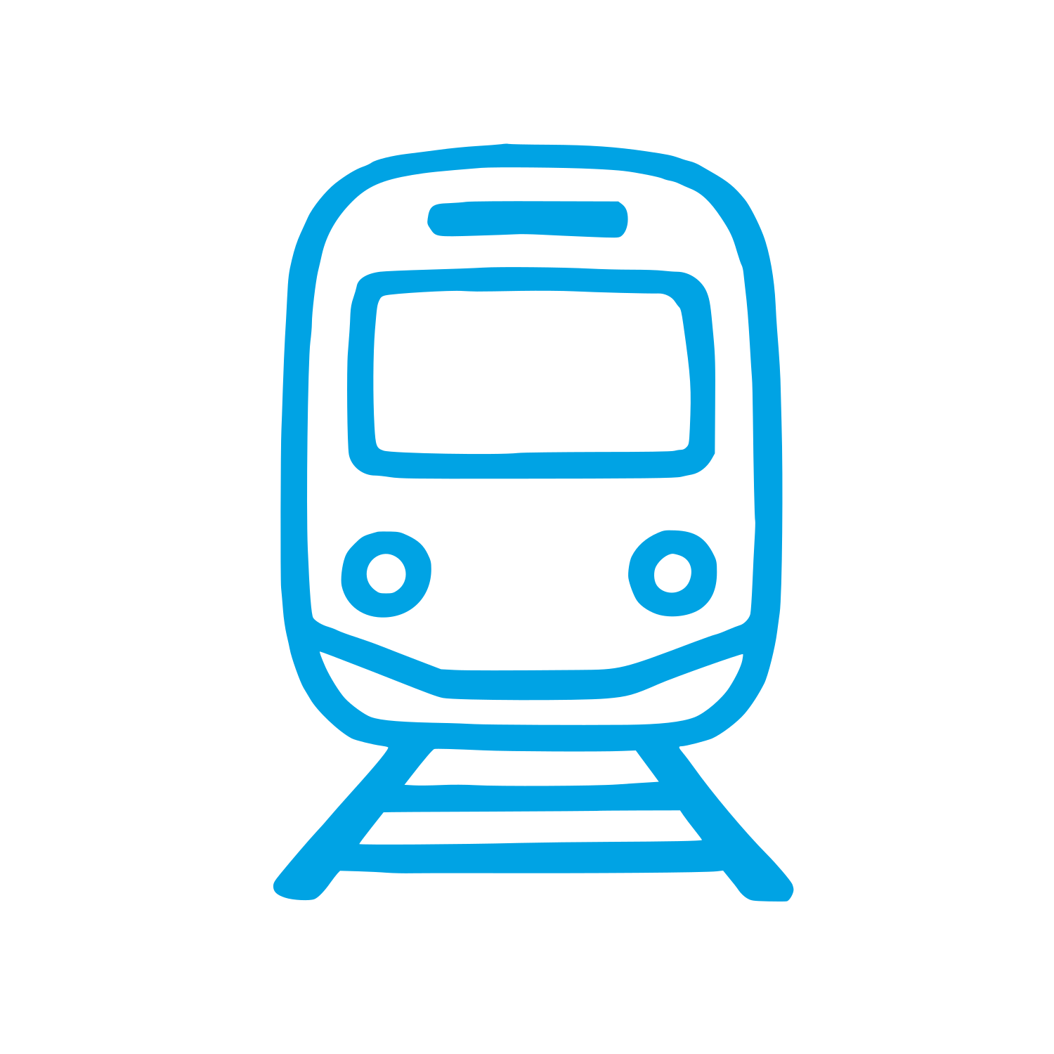 Subway Train Front Logo #00a3e4