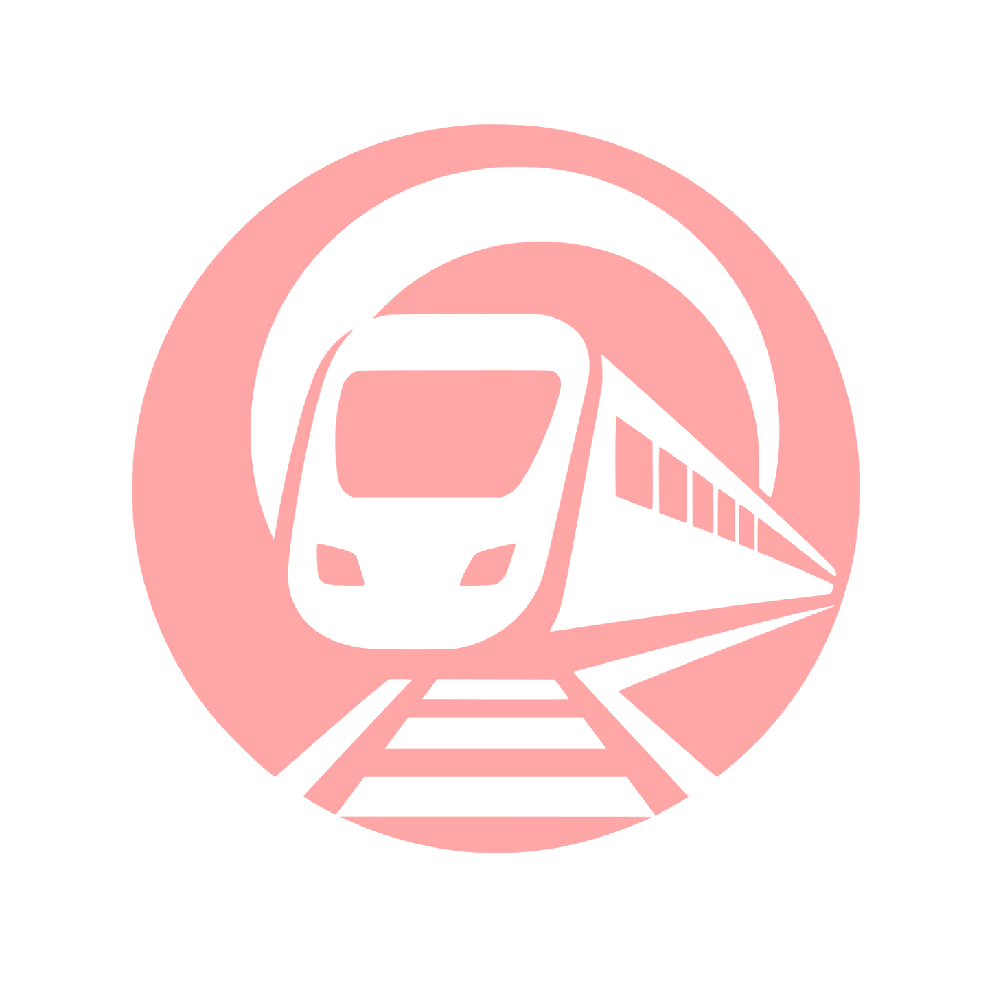 Train Circle Badge Logo #ffa6a6
