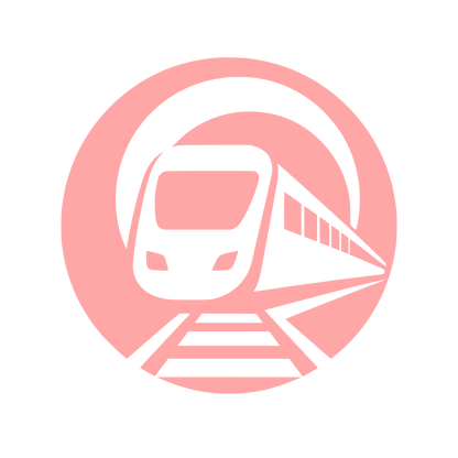 Train Circle Badge Logo #ffa6a6