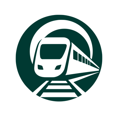 Train Circle Badge Logo #003932