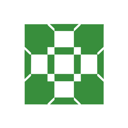 Checkered Cube Logo  #388E3C