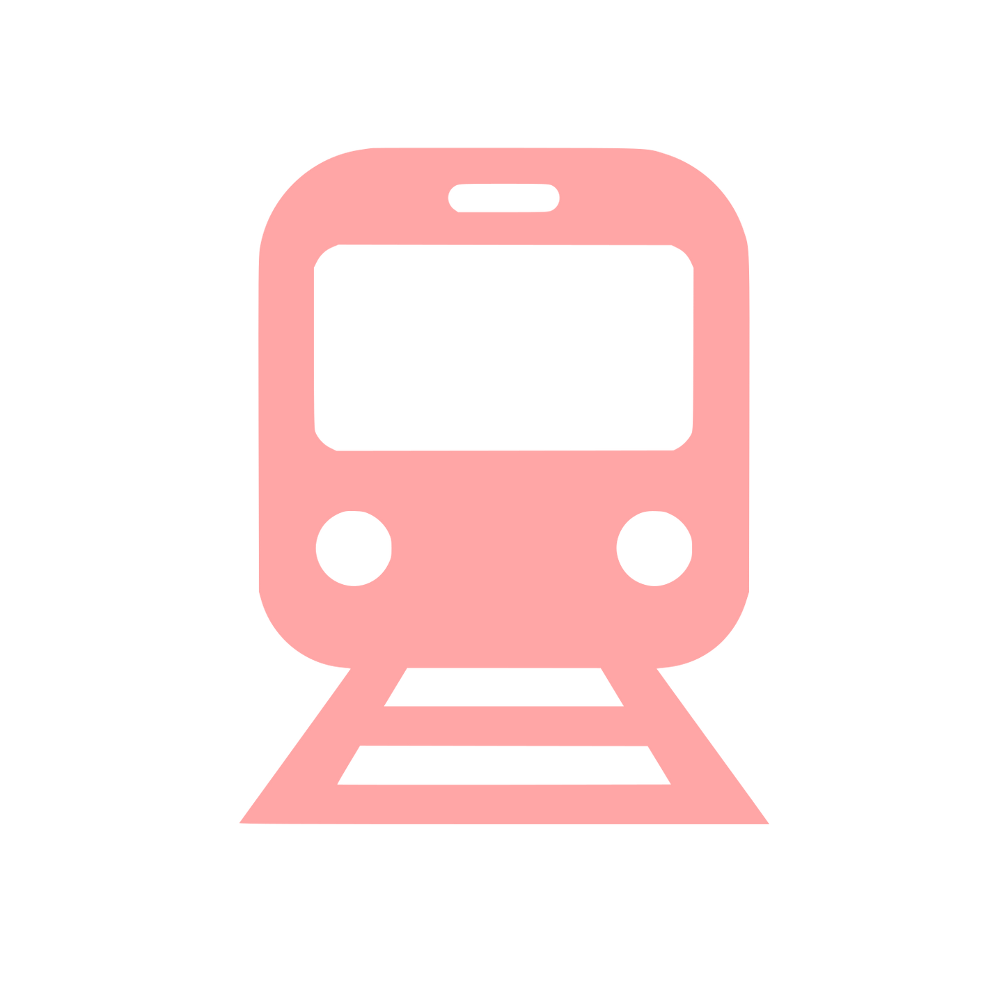 Train Front View Logo #ffa6a6