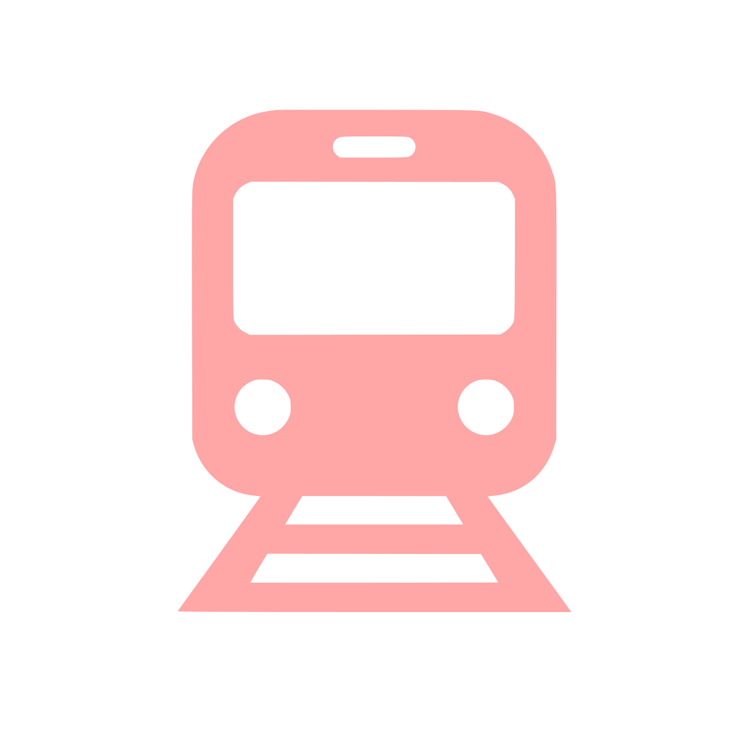 Train Front View Logo #ffa6a6