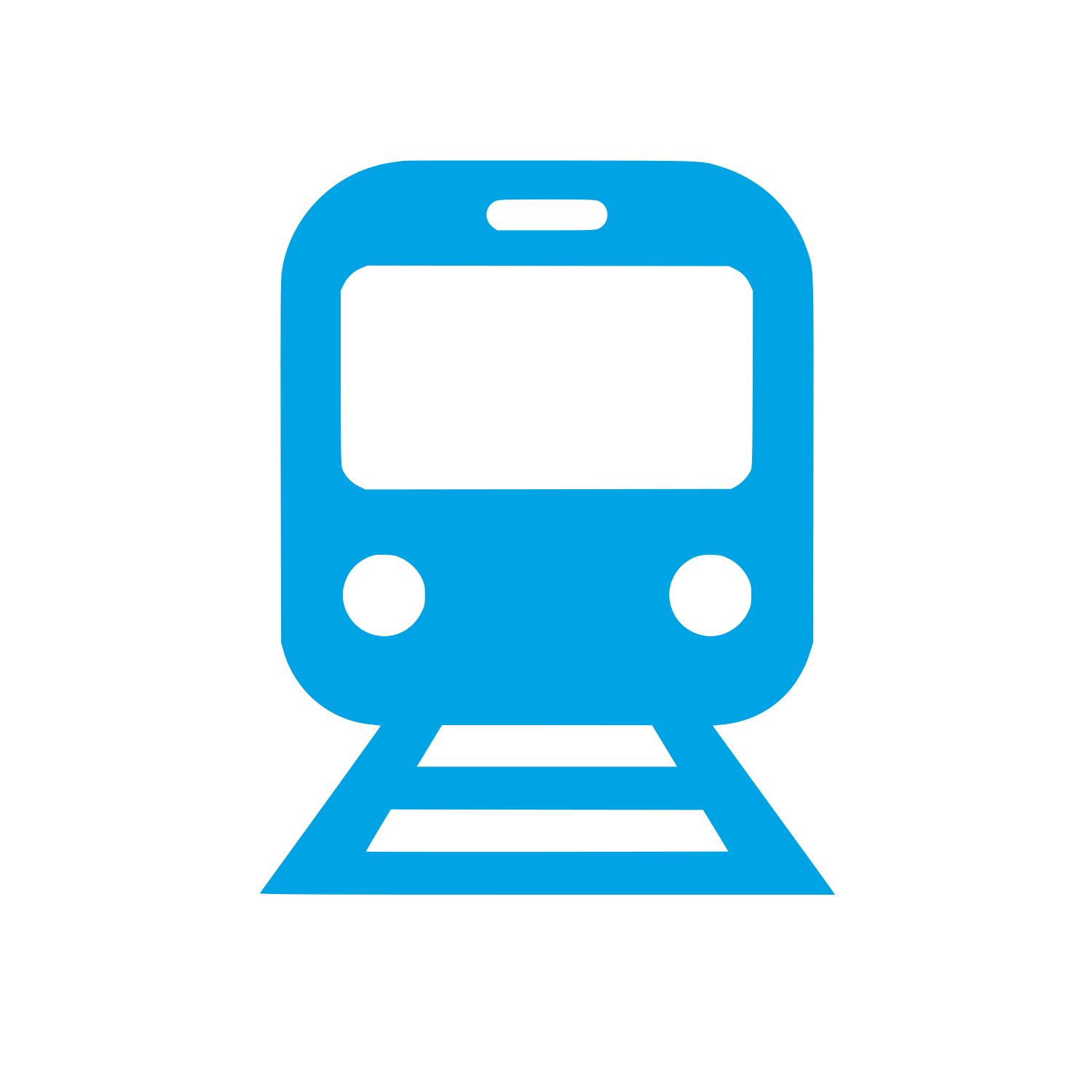 Train Front View Logo #00a3e4