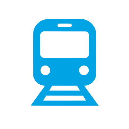 Train Front View Logo #00a3e4
