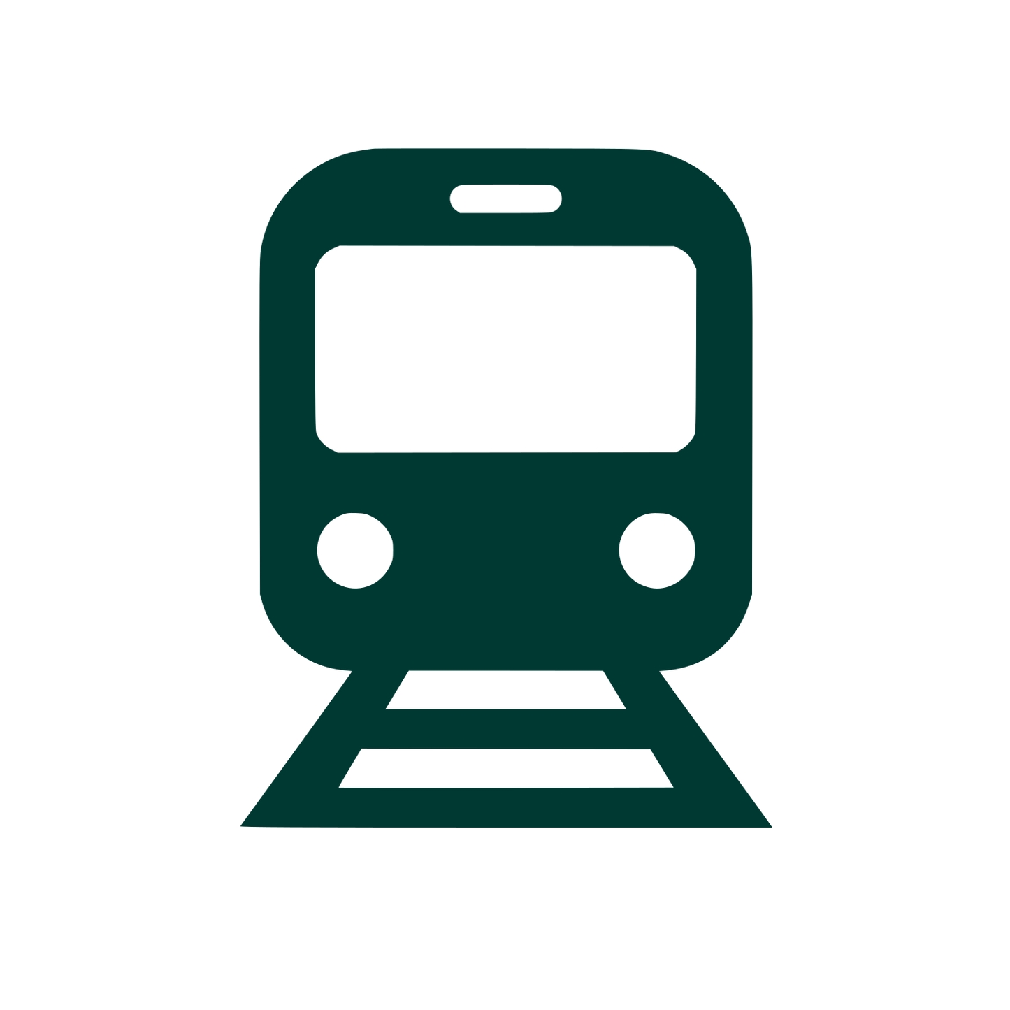 Train Front View Logo #003932