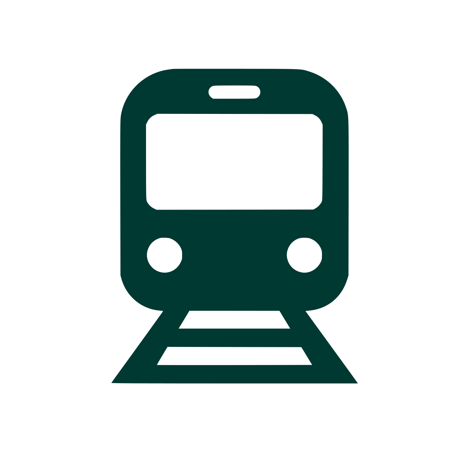 Train Front View Logo #003932