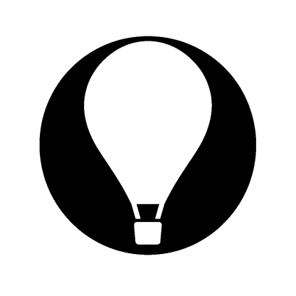Hot Air Balloon Circle Logo