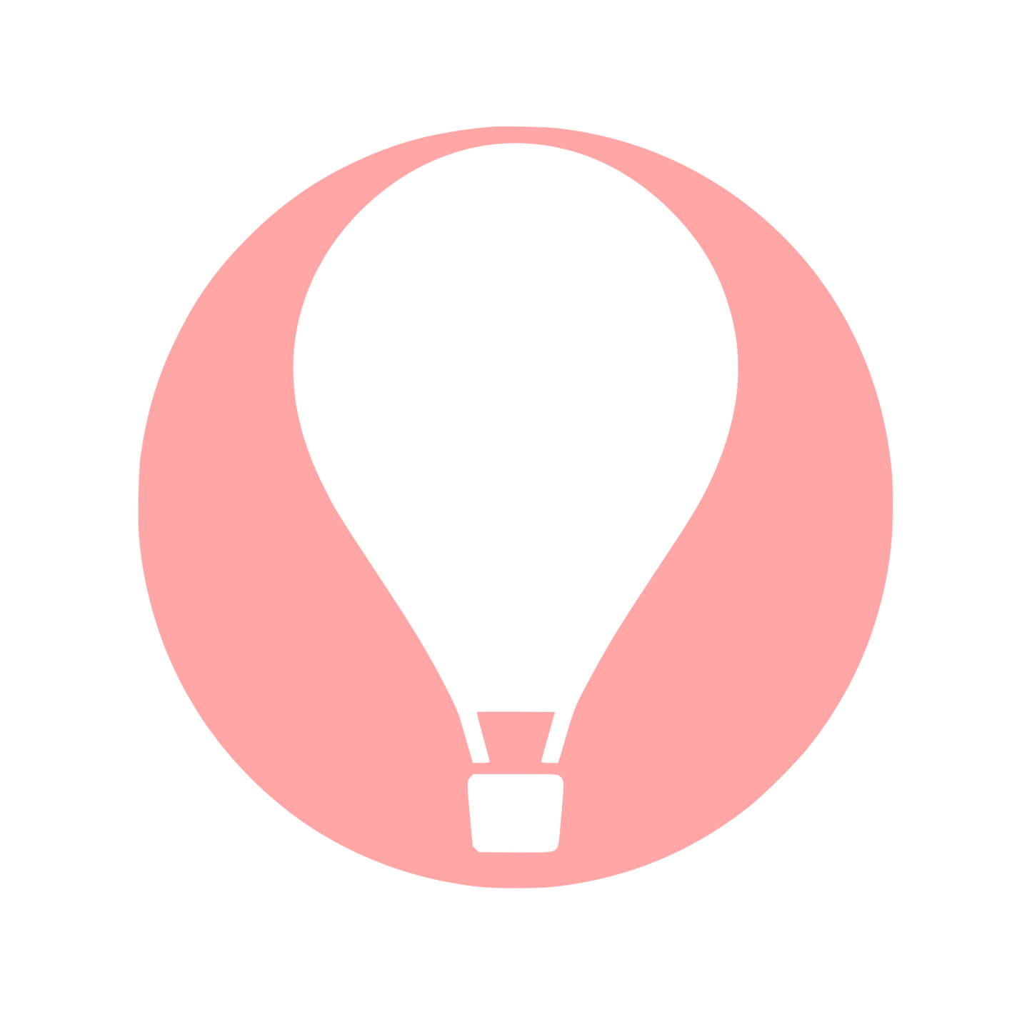 Hot Air Balloon Circle Logo #ffa6a6