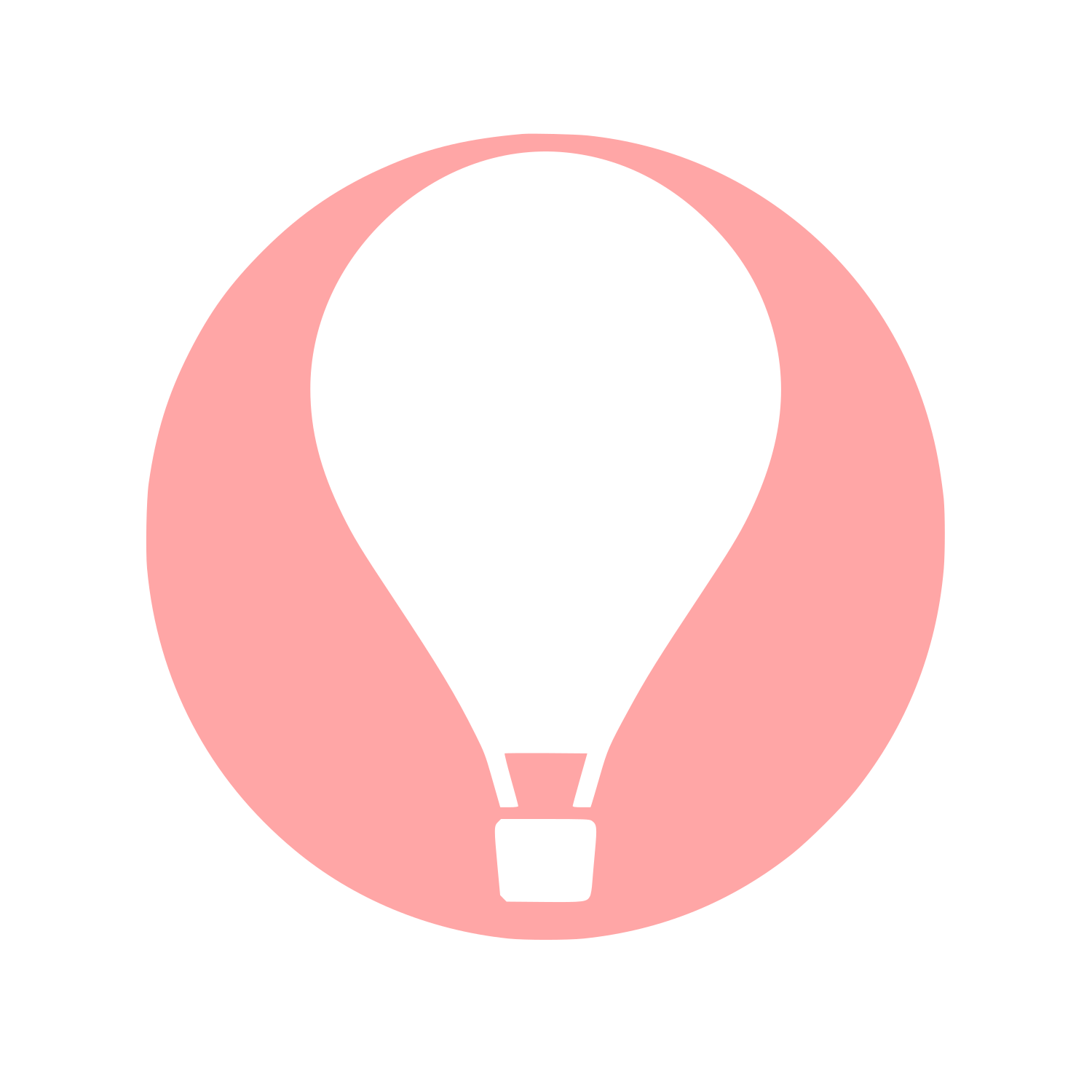 Hot Air Balloon Circle Logo #ffa6a6