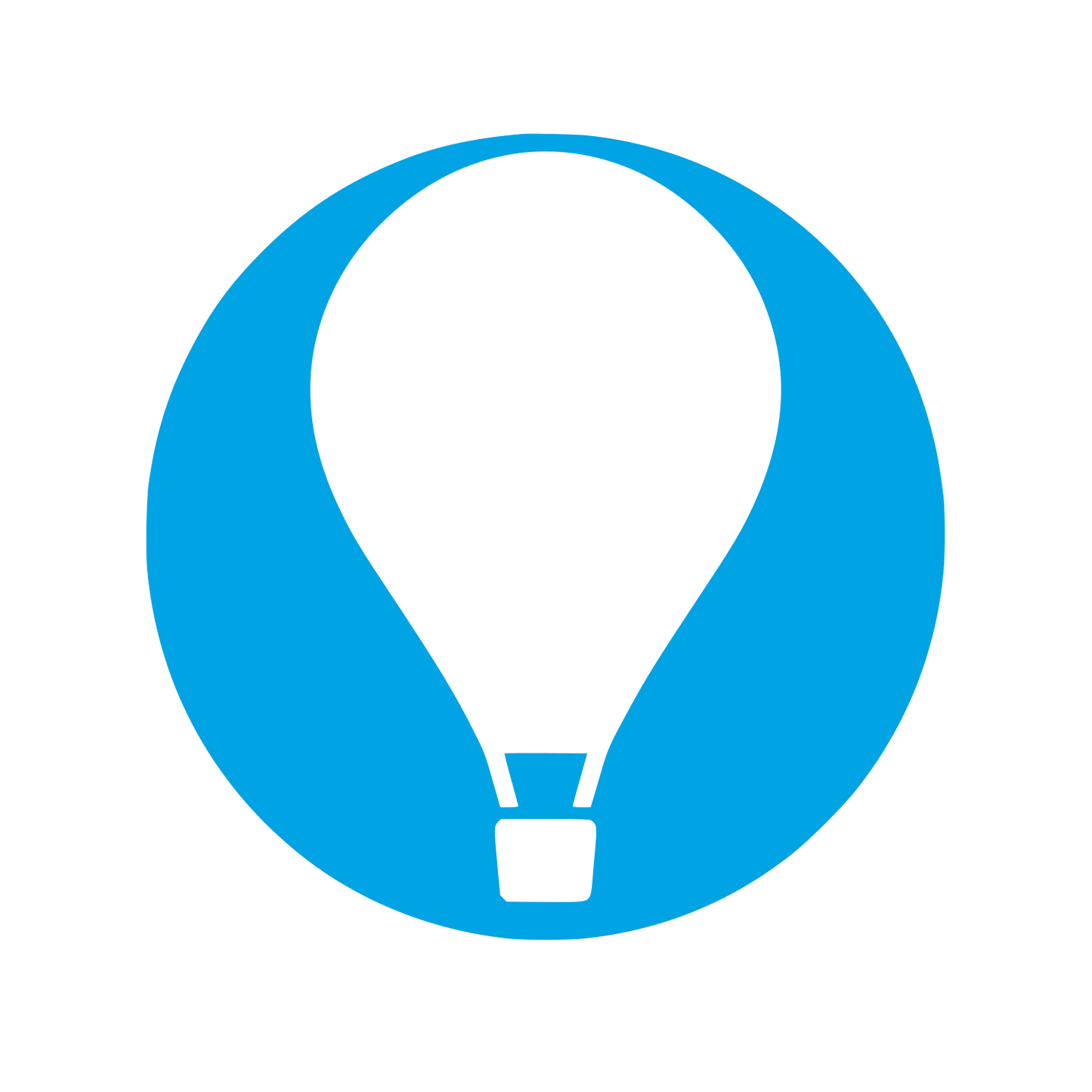 Hot Air Balloon Circle Logo #00a3e4