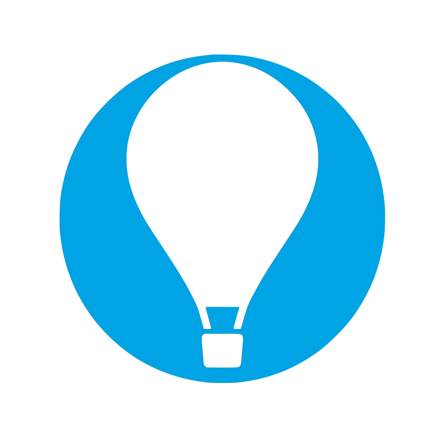 Hot Air Balloon Circle Logo #00a3e4