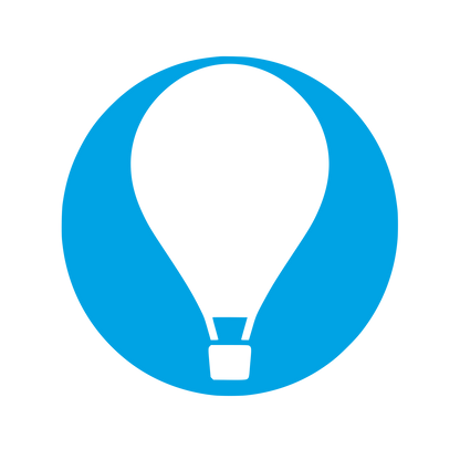 Hot Air Balloon Circle Logo #00a3e4