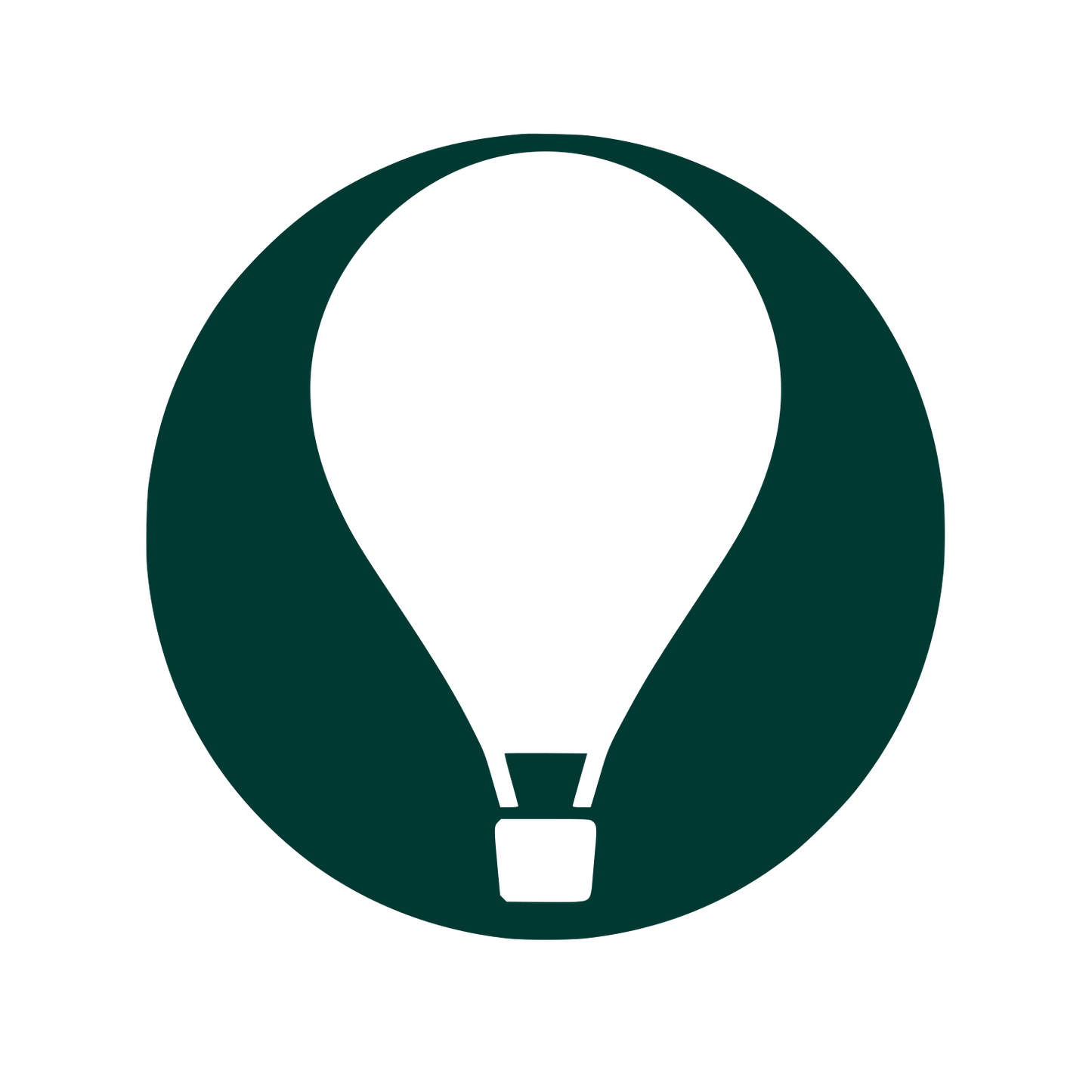 Hot Air Balloon Circle Logo #003932