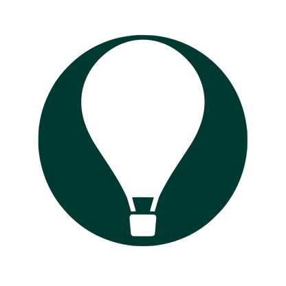 Hot Air Balloon Circle Logo #003932