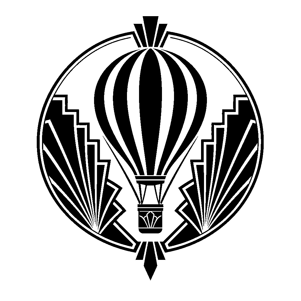 Art Deco Hot Air Balloon Logo