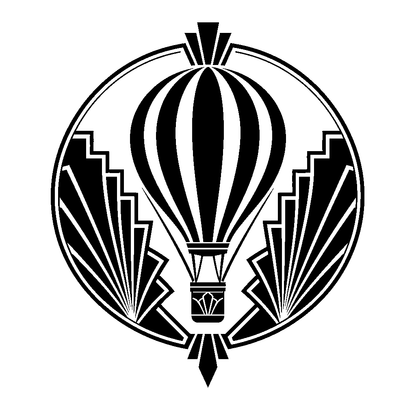 Art Deco Hot Air Balloon Logo