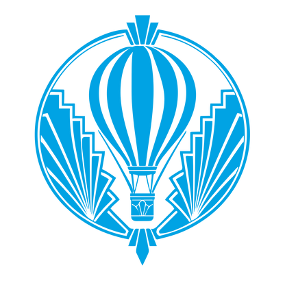 Art Deco Hot Air Balloon Logo #00a3e4