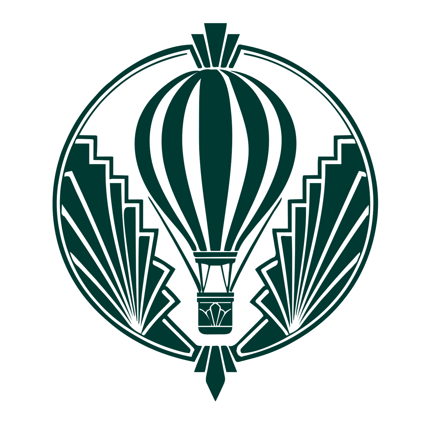 Art Deco Hot Air Balloon Logo #003932