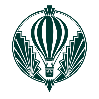 Art Deco Hot Air Balloon Logo #003932