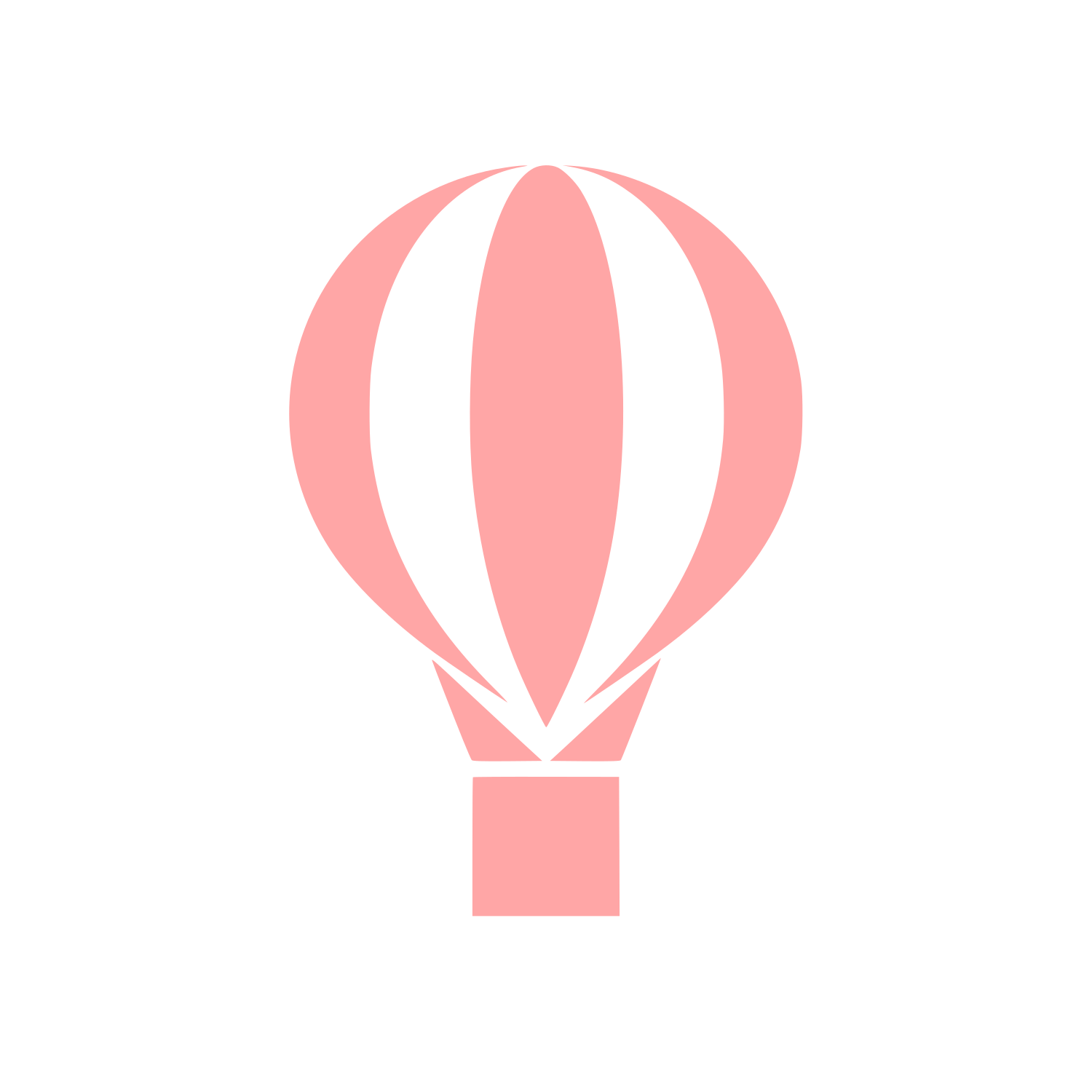 Bauhaus Hot Air Balloon Logo #ffa6a6