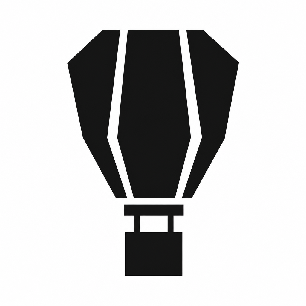 Brutalist Hot Air Balloon Logo