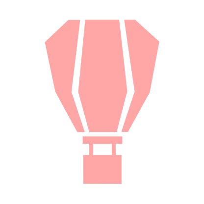Brutalist Hot Air Balloon Logo #ffa6a6