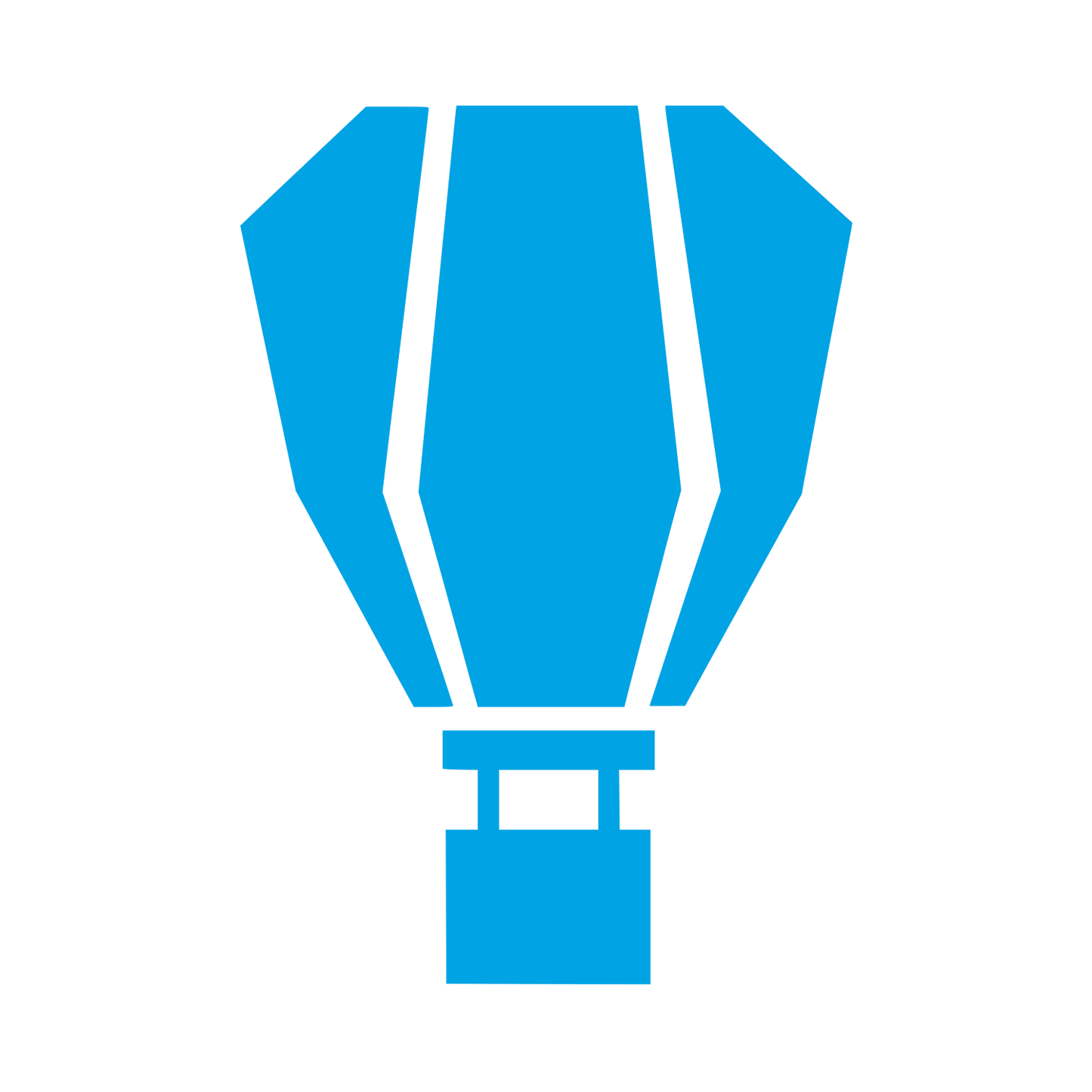Brutalist Hot Air Balloon Logo #00a3e4