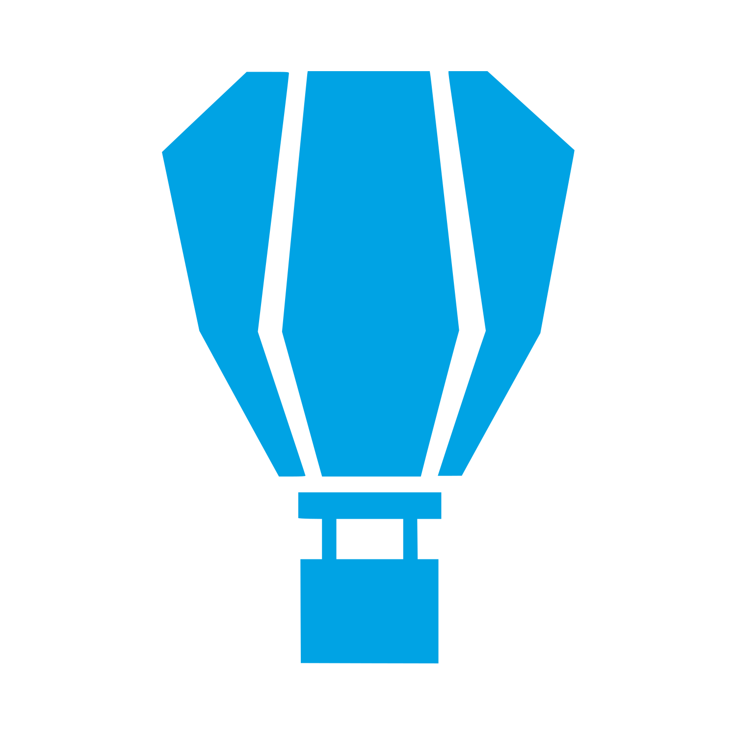 Brutalist Hot Air Balloon Logo #00a3e4