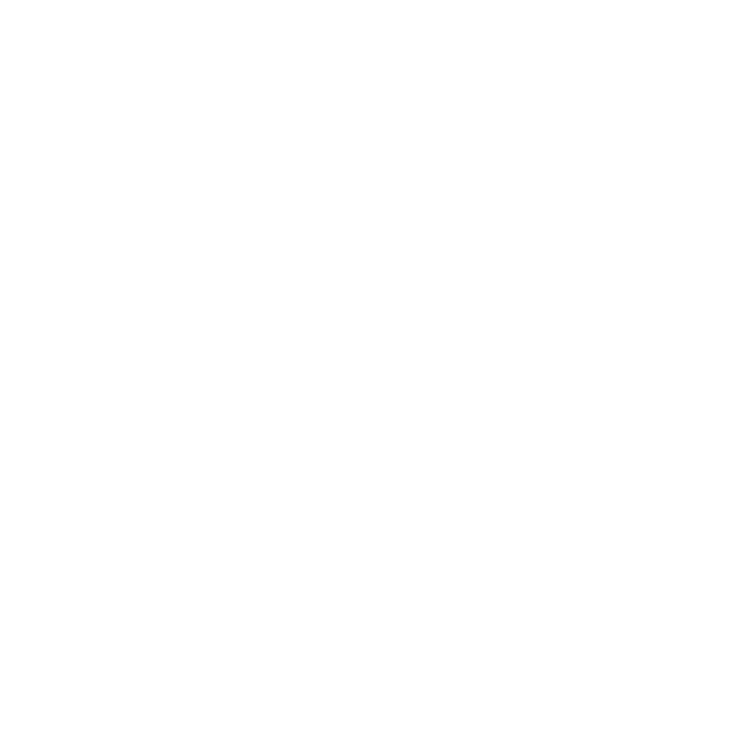 Brutalist Hot Air Balloon Logo #ffffff