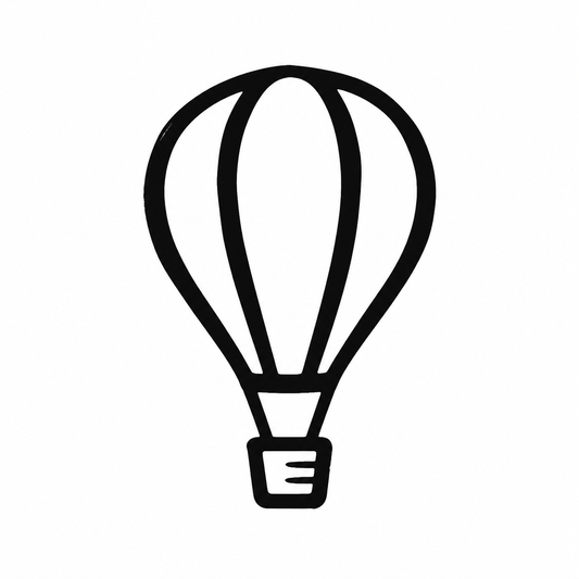 Hand-Drawn Hot Air Balloon Logo