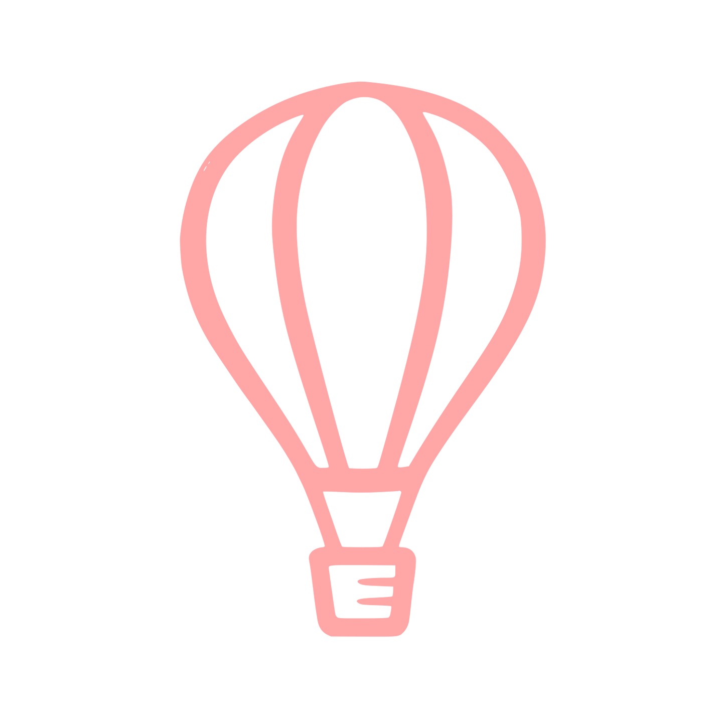 Hand-Drawn Hot Air Balloon Logo #ffa6a6