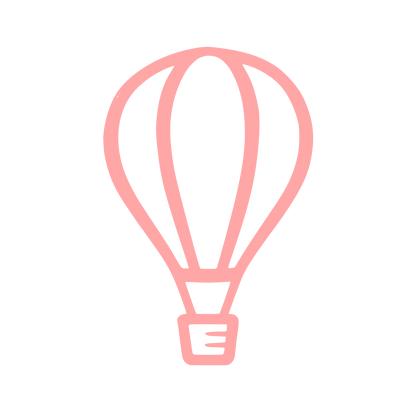 Hand-Drawn Hot Air Balloon Logo #ffa6a6