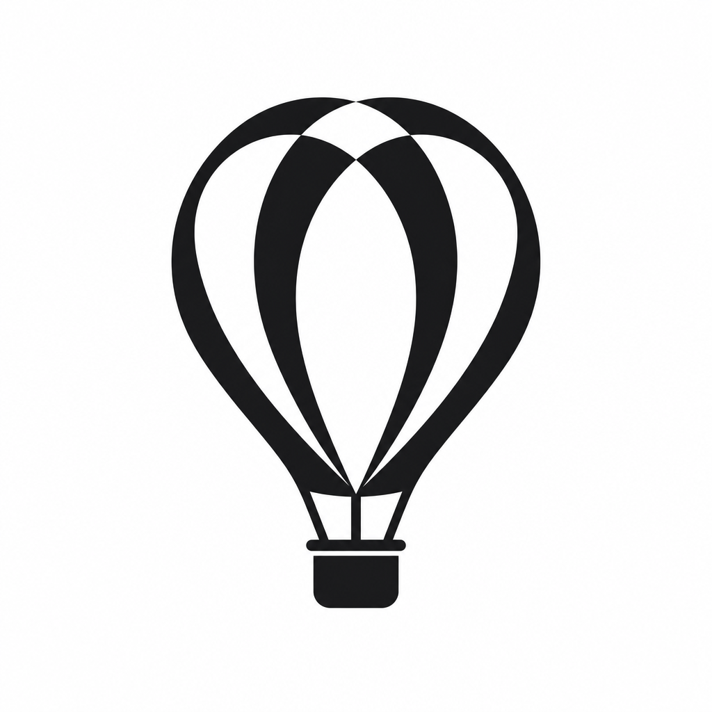 Hot Air Balloon Overlap Logo