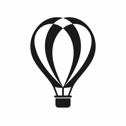 Hot Air Balloon Overlap Logo