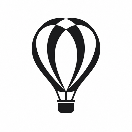 Hot Air Balloon Overlap Logo