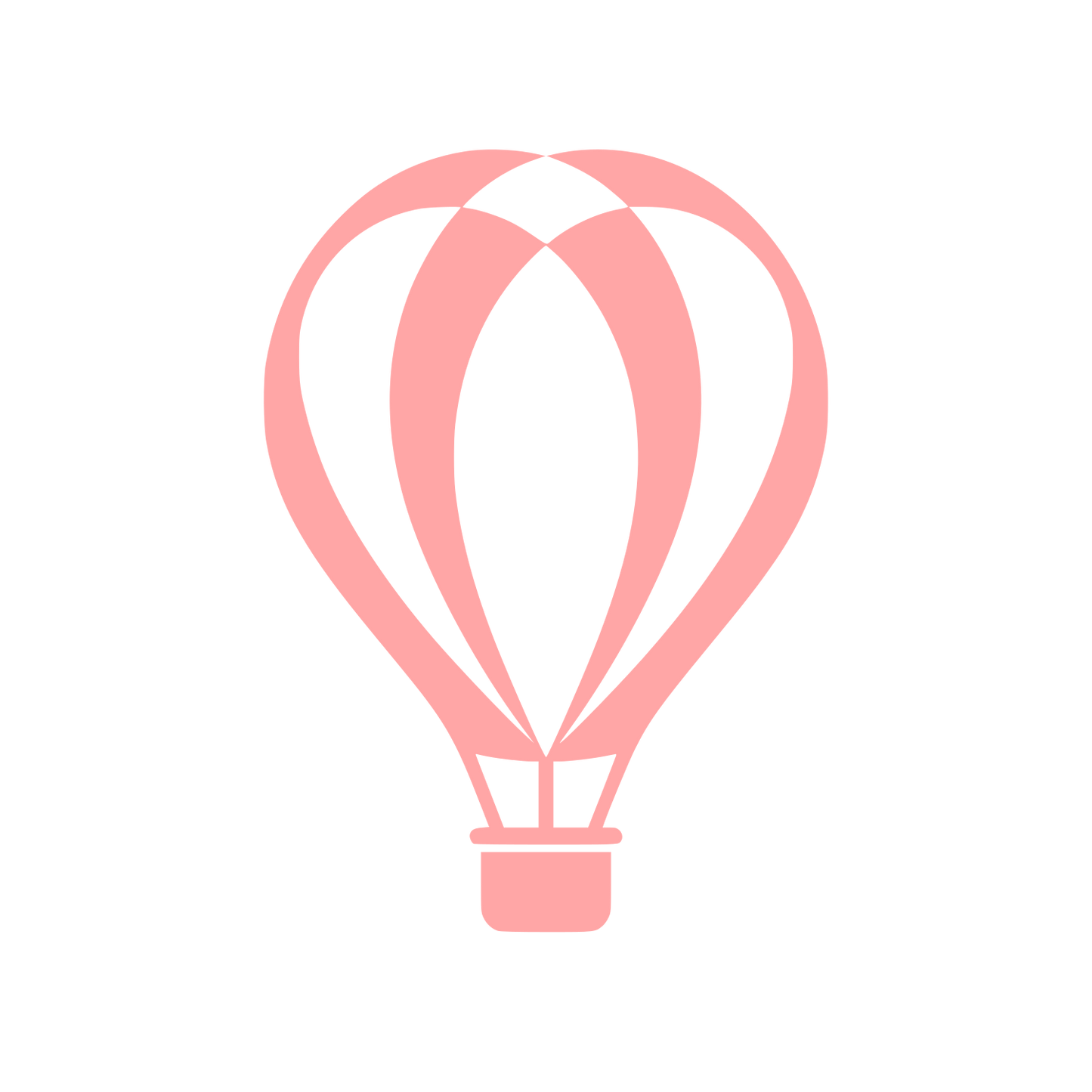 Hot Air Balloon Overlap Logo #ffa6a6