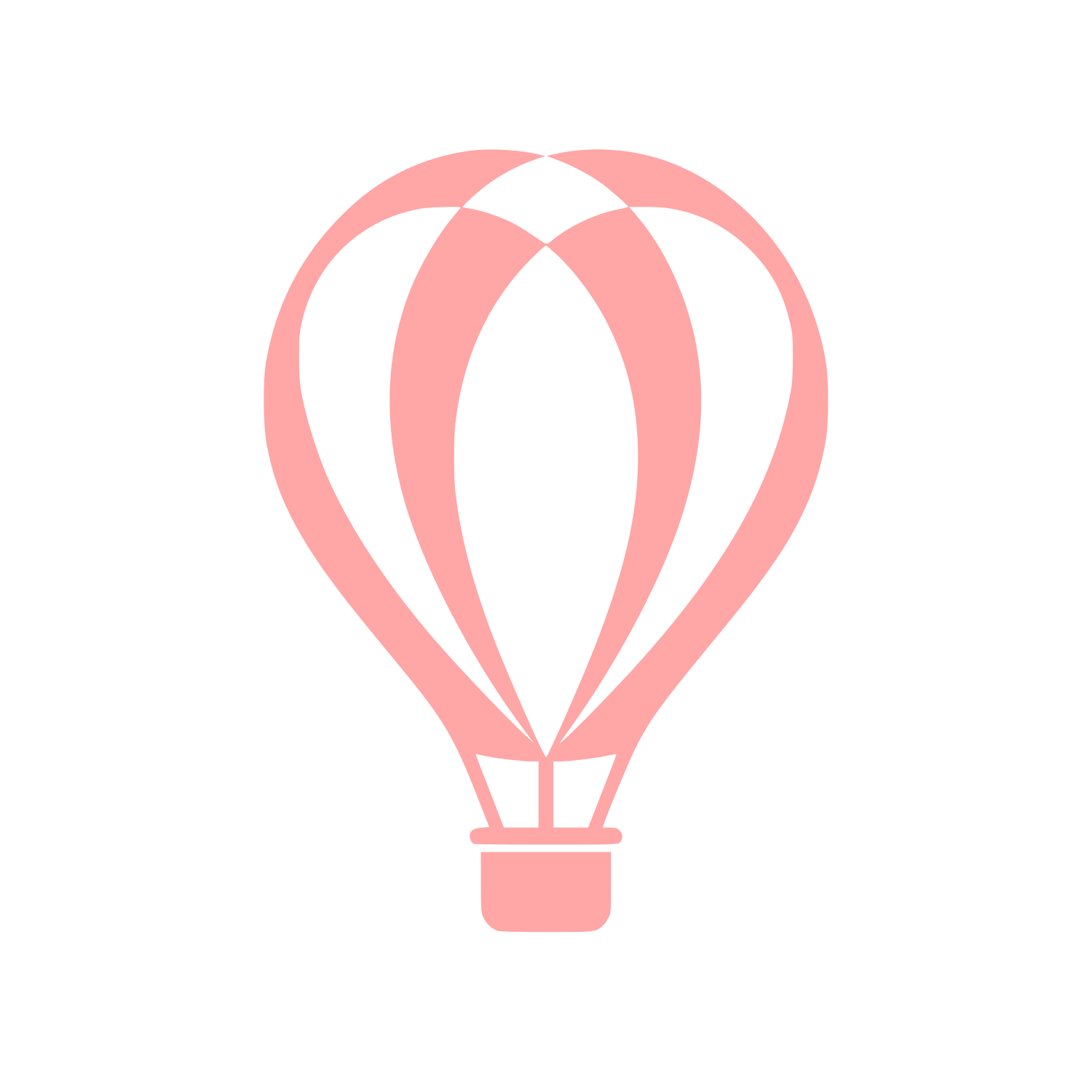 Hot Air Balloon Overlap Logo #ffa6a6