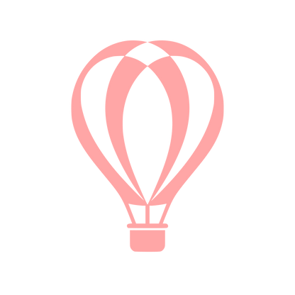 Hot Air Balloon Overlap Logo #ffa6a6