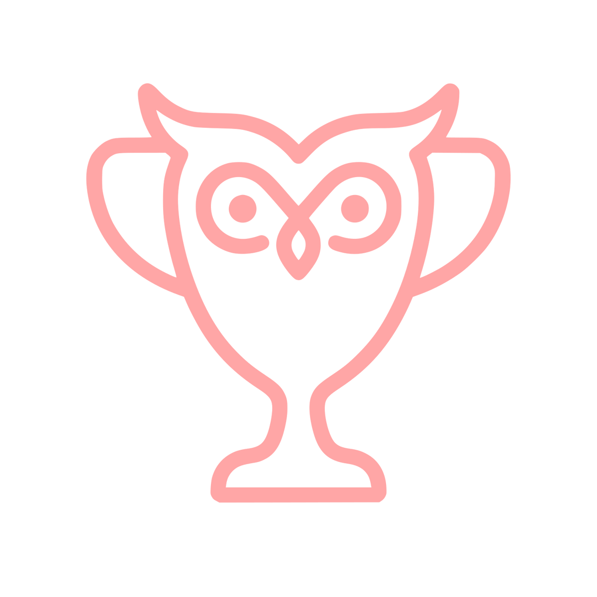 Owl Trophy Cup Logo #ffa6a6