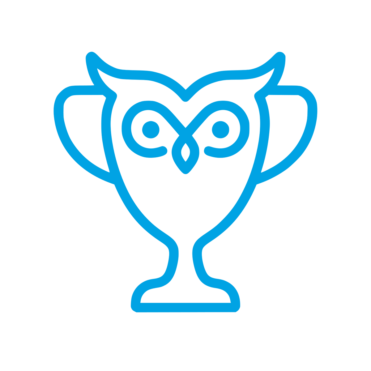 Owl Trophy Cup Logo #00a3e4