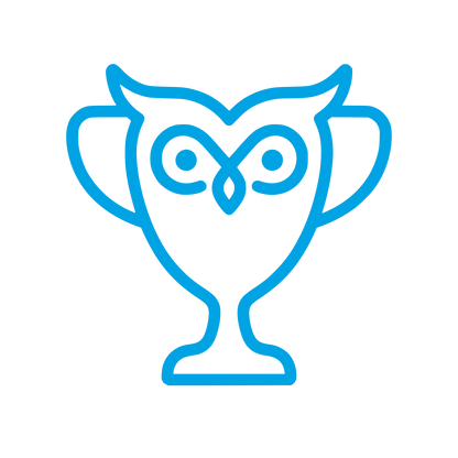 Owl Trophy Cup Logo #00a3e4