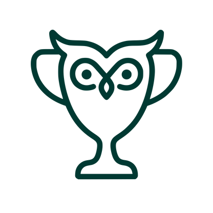 Owl Trophy Cup Logo #003932