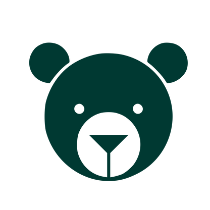 Bauhaus Bear Face Logo #003932