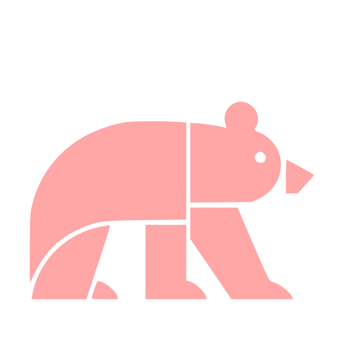 Bauhaus Bear Logo #ffa6a6
