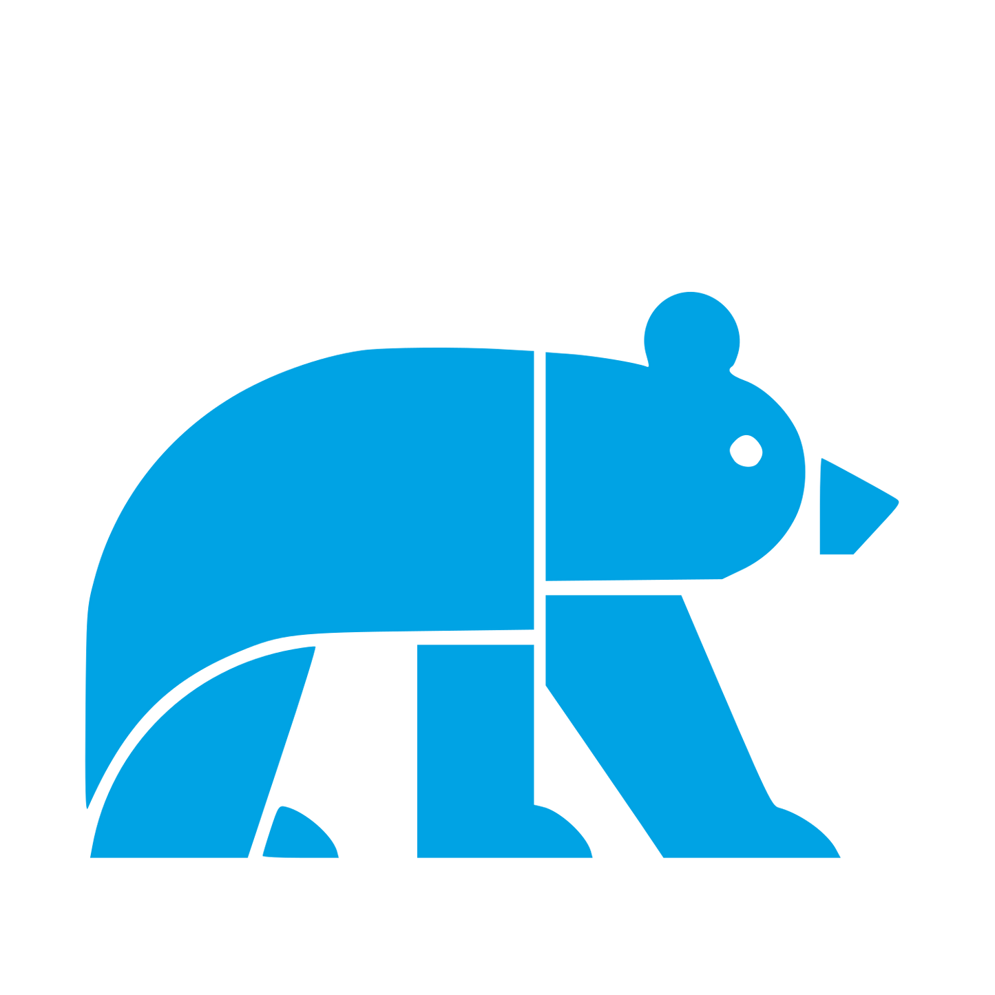 Bauhaus Bear Logo #00a3e4